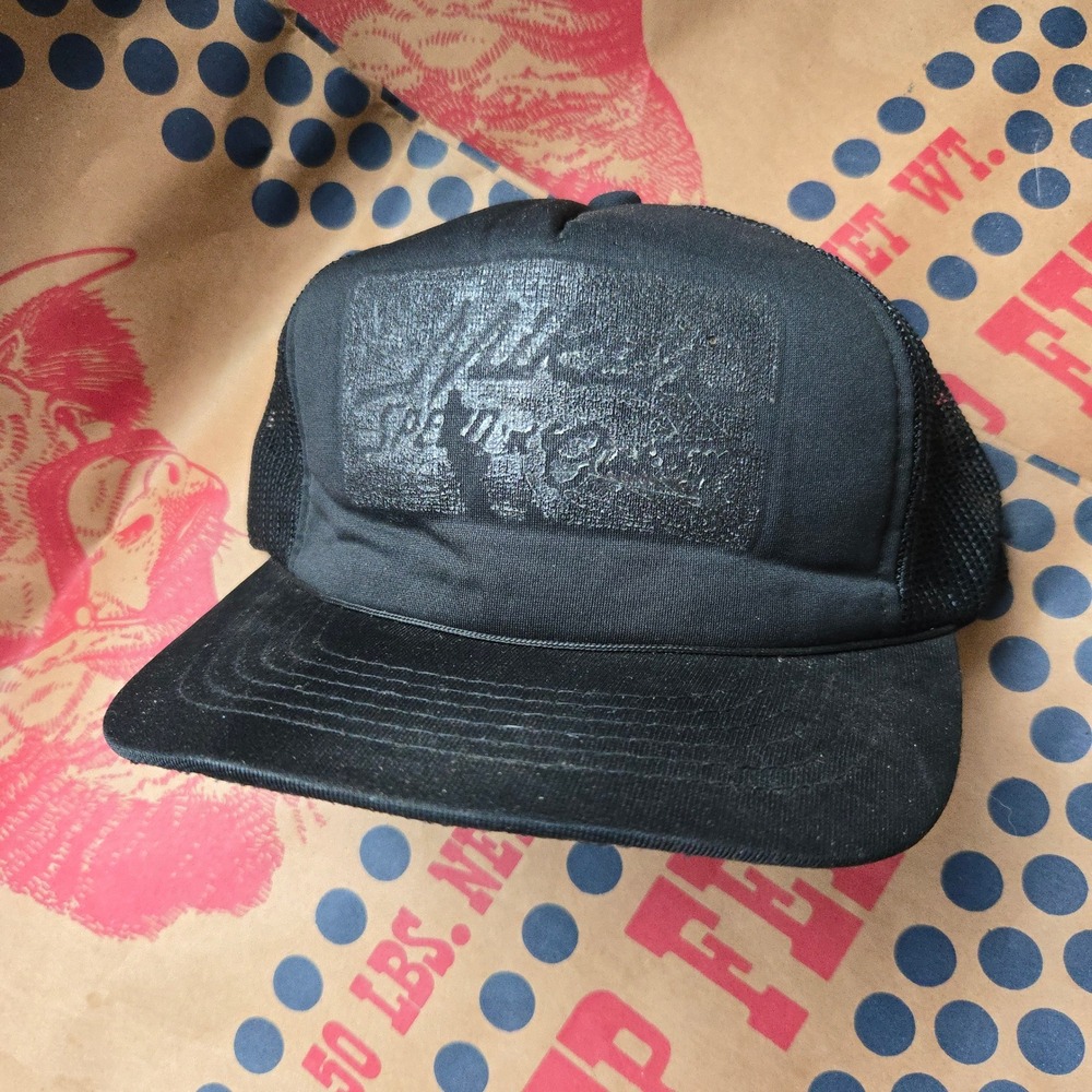 VTG MIKES Speed N Custom Hat Trucker DISTRESSED Snapback AJD Black Mesh Korea
